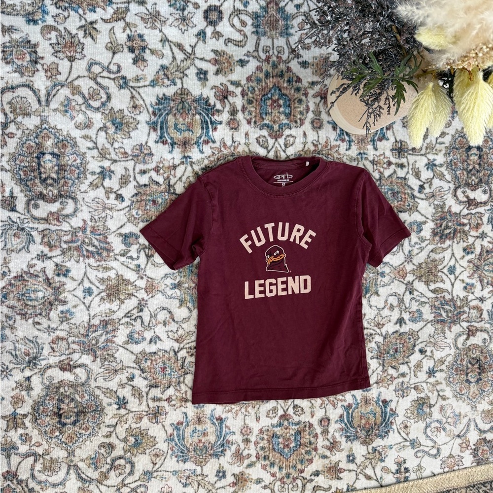 Y2K Virginia Tech Toddler T-Shirt 5T Future Legend Kids Graphic Tee - Burgundy - Picture 5 of 10